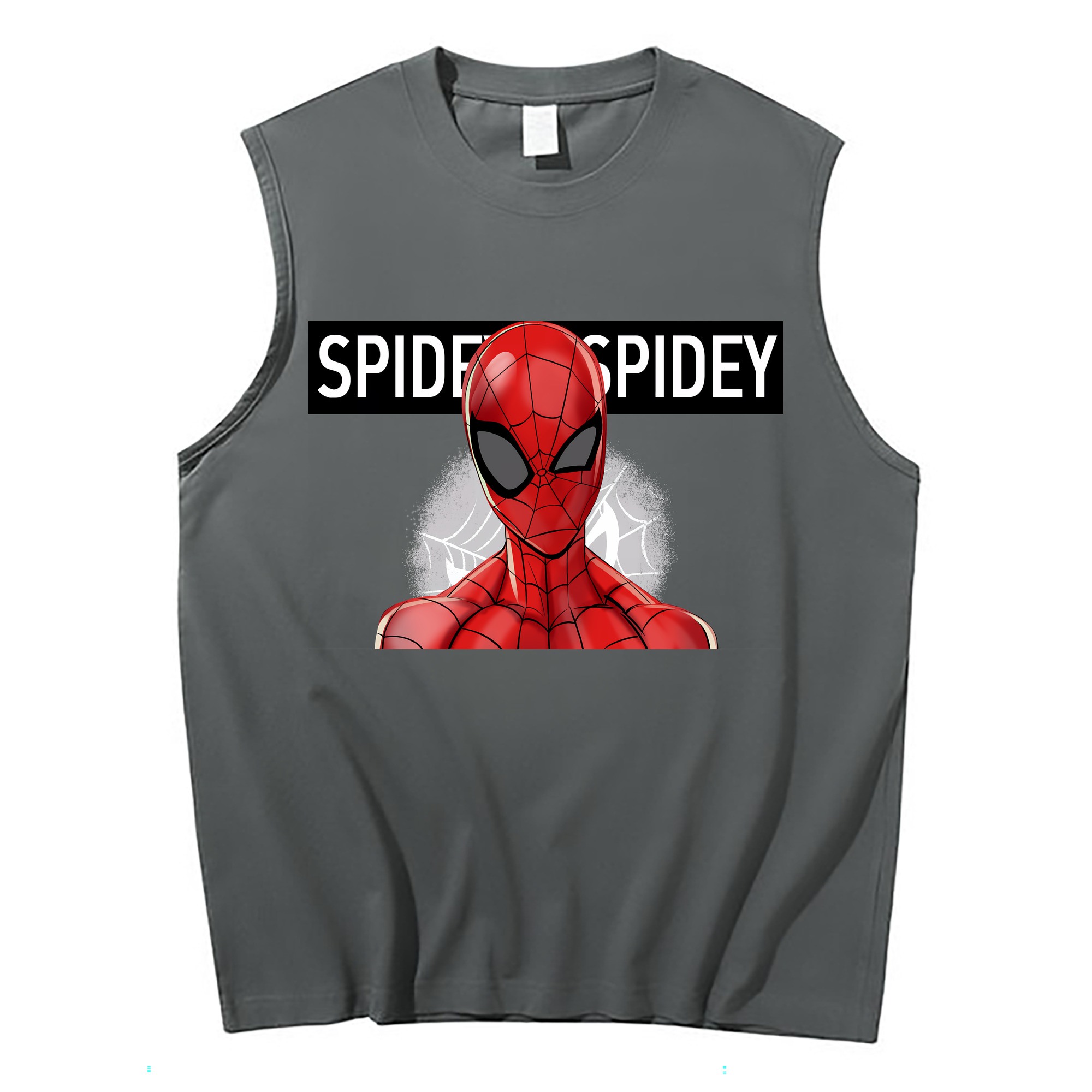 （画像用） Spider Man スパイダーマン コットン100％タンクトップ（フロントプリント）